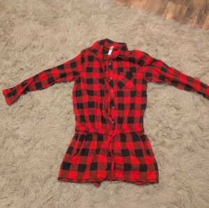 Xhilaration Red and Black Plaid Pajama Set
